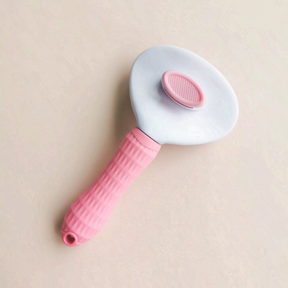 Pet Grooming Brush Push-Button Deshedding Tool Cats Dogs New - Picture 2 of 5
